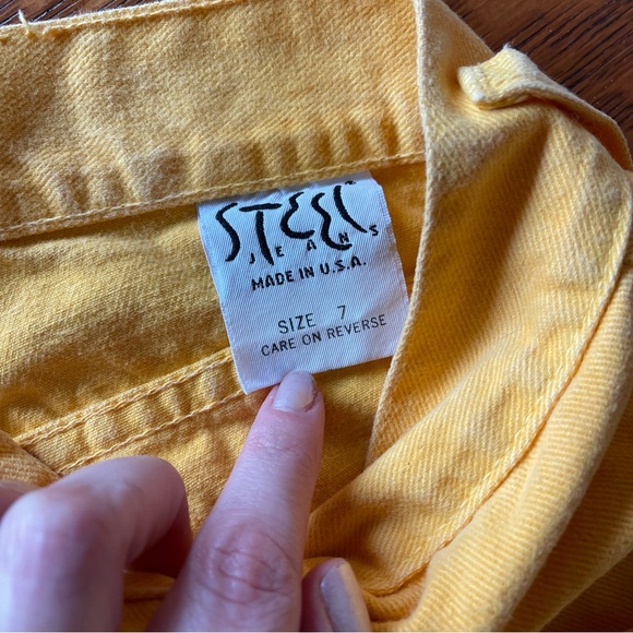 Vintage Yellow Steel Jeans - Picture 5 of 7
